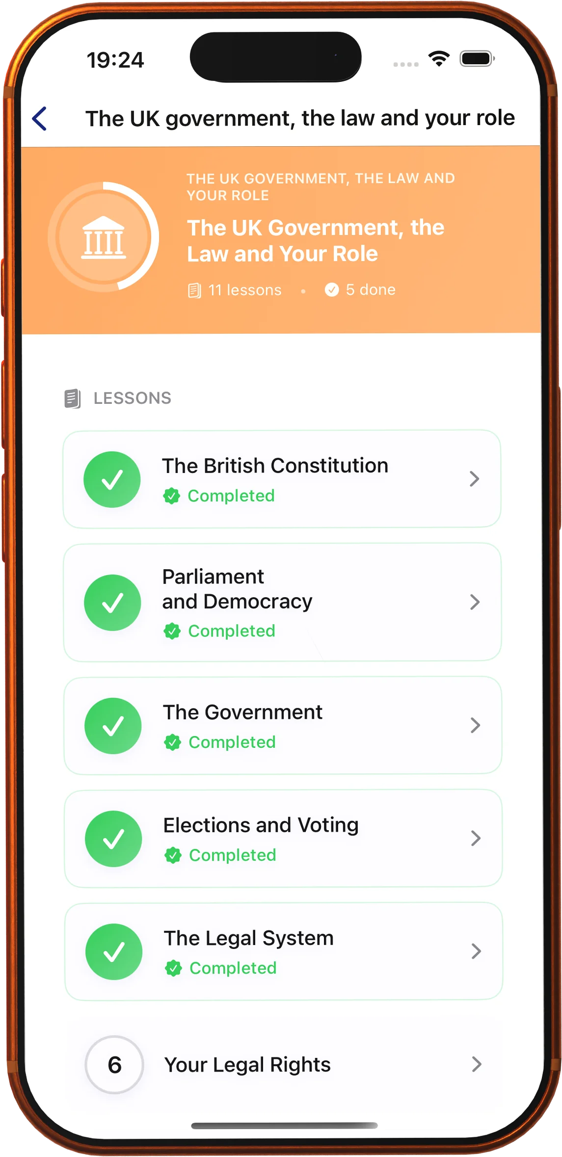 A built-in study guide, not just questions